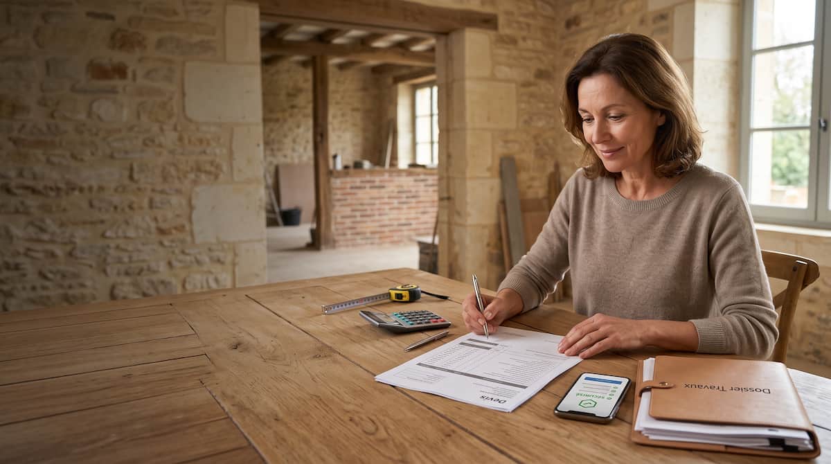 French Artisan Devis and Renovation Quotation Contract