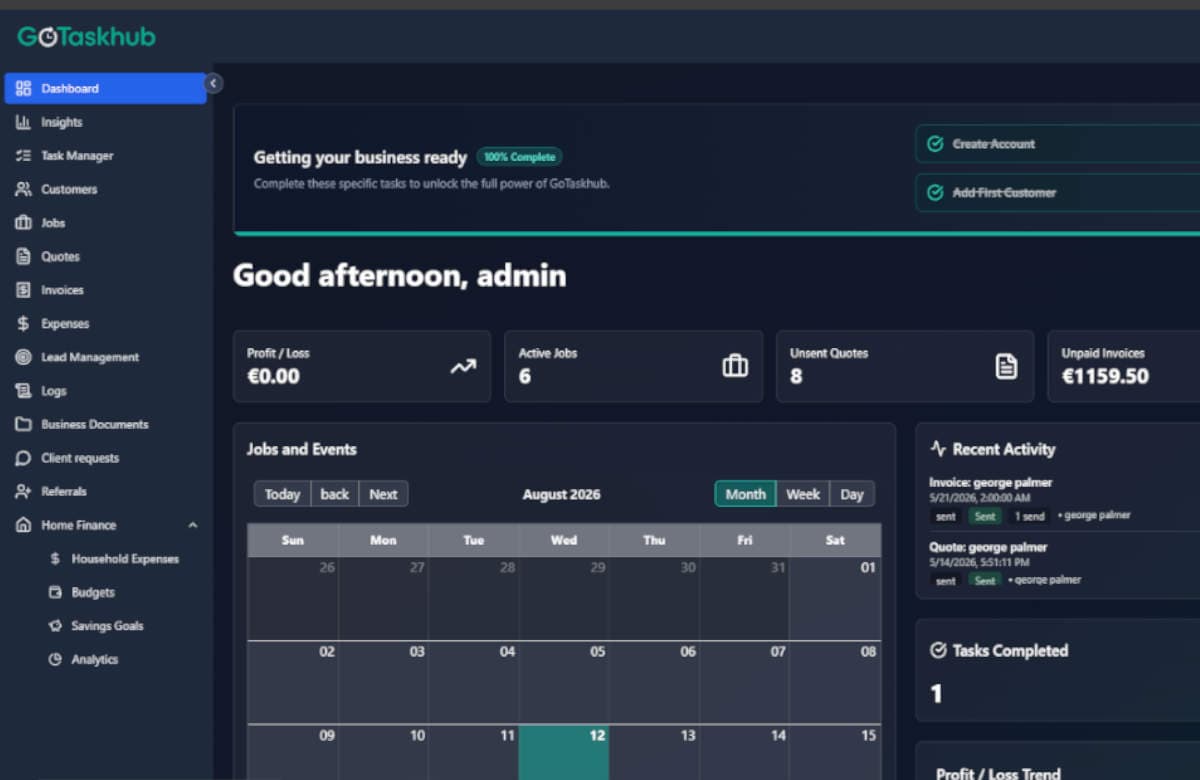 GoTaskhub - Trade Business Management Platform