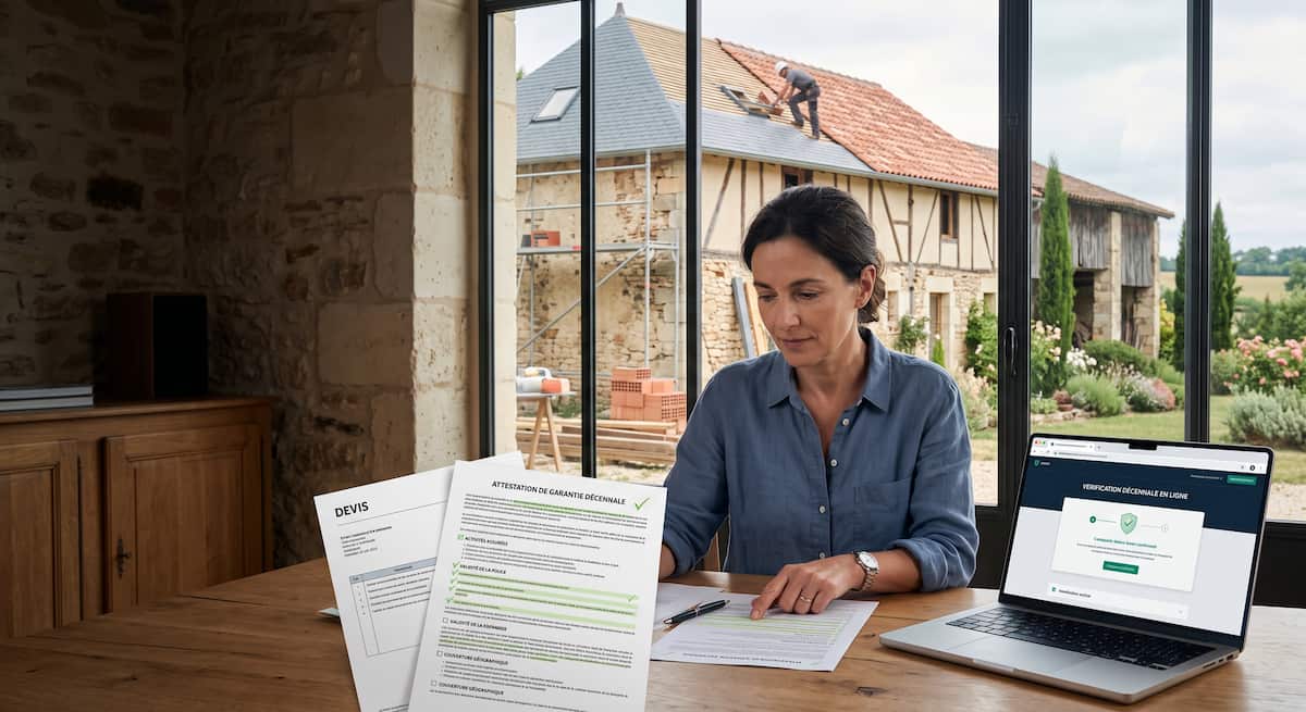 French Garantie Décennale 10-Year Insurance Certificate Check